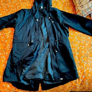 Black rain coat